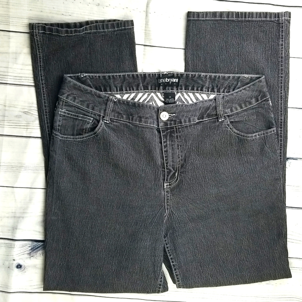 Lane Bryant ZEBRA Studded Low Rise Stretch Jeans 18